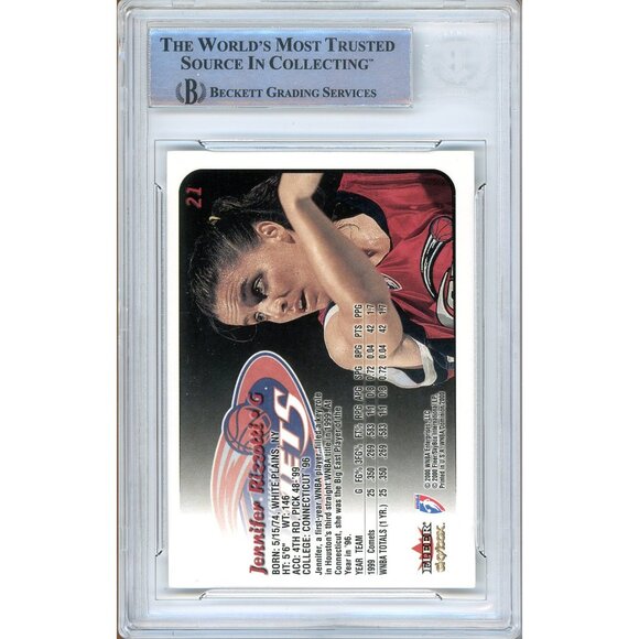 Jennifer Rizzotti Comets Autographed 2000 Dominion WNBA Basketball Card Beckett - Picture 3 of 5
